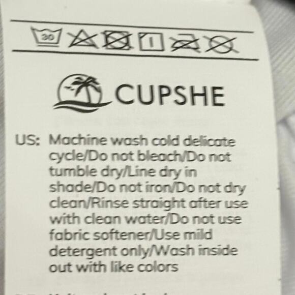 Cupshe Rib Mineral Wash Scoop Neck Top & Hipster Bikini Set Sz M Brown NWT - Picture 8 of 11